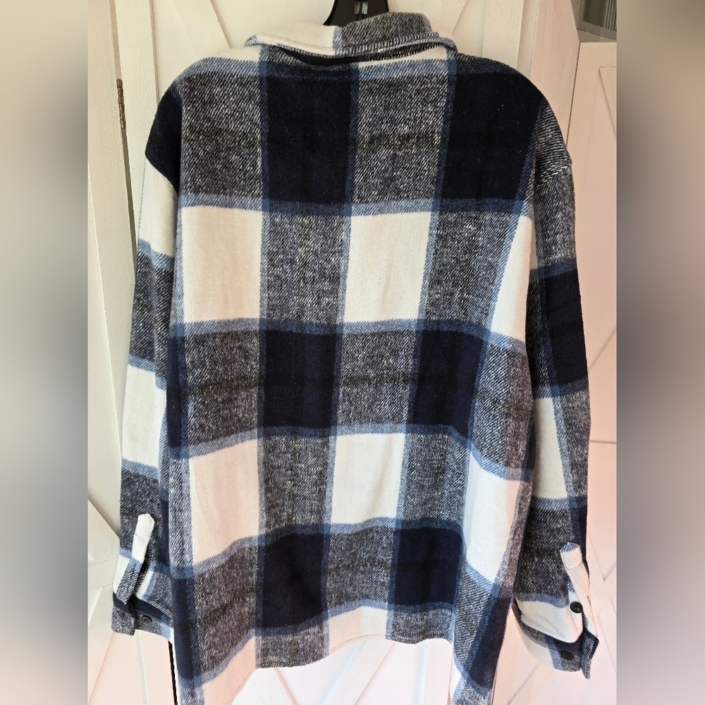 COOFANDY Men's Flannel Shirt Jacket - Casual Button Down Plaid Long Sleeve - Picture 3 of 7